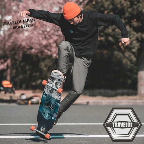 トラベロールロングボード マーブル43パープル フリースタイル