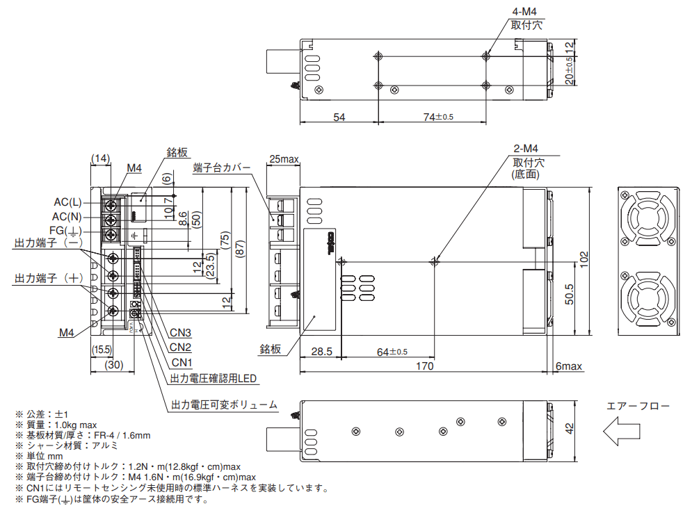 PBA300F-24 コーセル スイッチング電源 300W 24V｜通販｜フルタカ