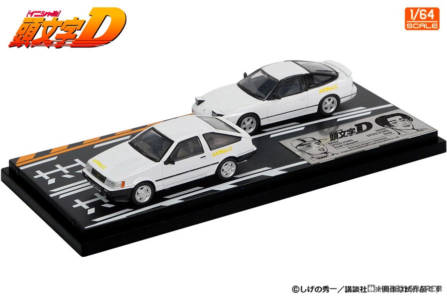 Initial D Set Vol.21 Itsuki Takeuchi Levin (AE85) & Kenji 180SX