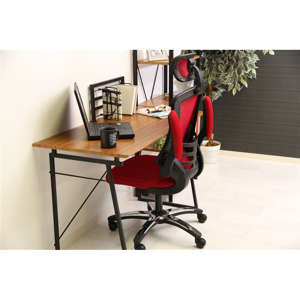 アームアップチェアー マスターⅢ W．RD(ホワイト): 文房具・事務