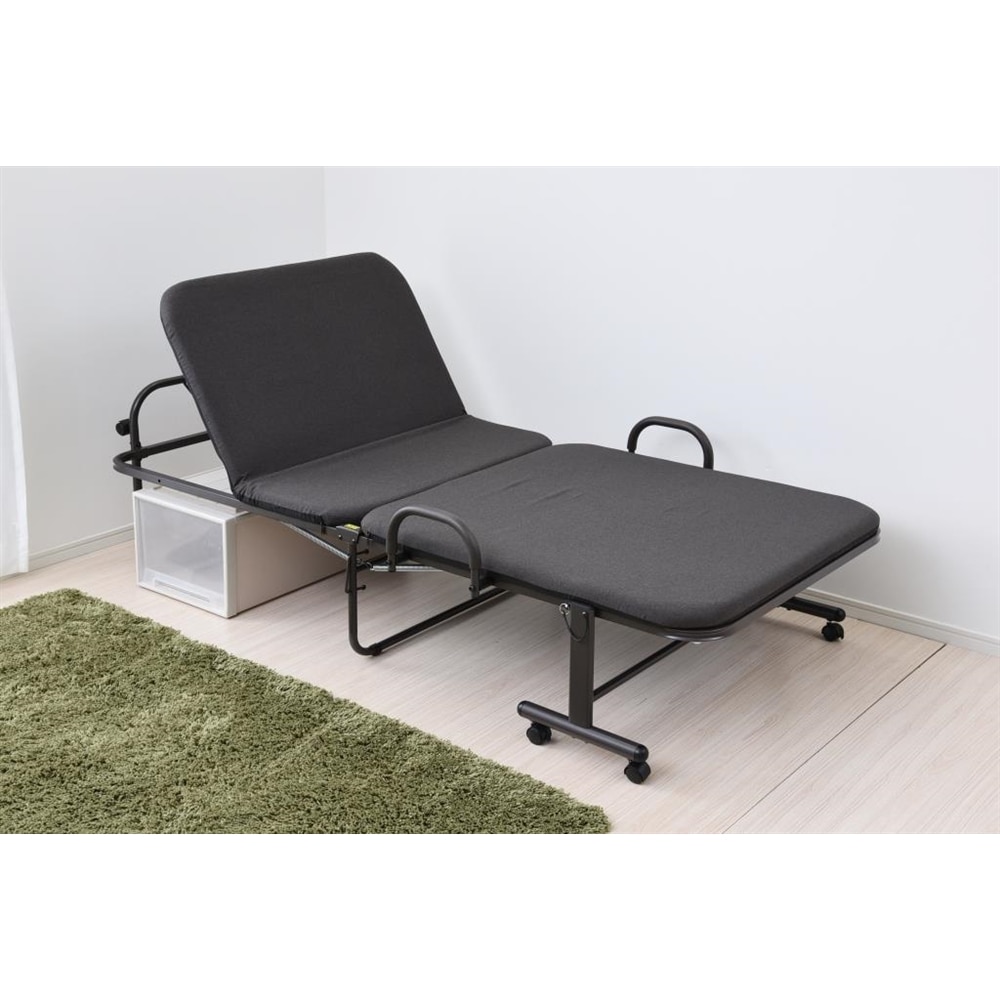 LIFELEX 折りたたみベッド GY／BR 105210－415: 家具