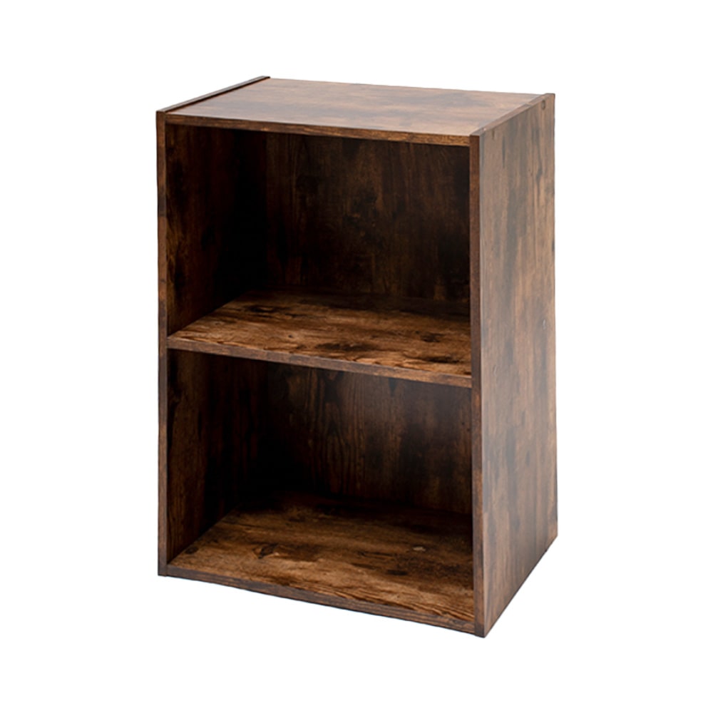 LIFELEX 2段カラーボックス ダークブラウンビンテージ β(2段 ダーク