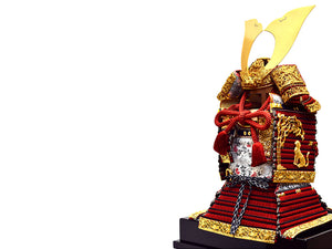 五月人形 奉納鎧 / 鈴甲子雄山 / 国宝 竹雀金物赤糸威大鎧 三分之一