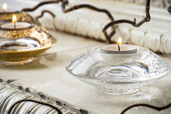 オレフォス DISCUS キャンドルホルダー S クリア キャンドルホルダー