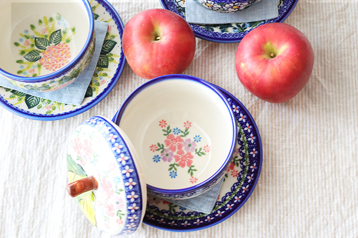 りんごポット・ポーリッシュポタリー(ポーランド食器)