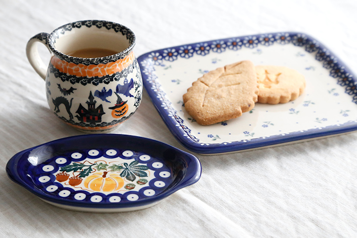 デザートプレート20cm×20cmポーリッシュポタリー(ポーランド食器)