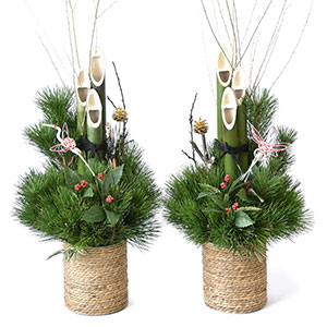 プレミアム門松 「極（きわみ）」【屋外・室内用】（高さ65cm）一対の