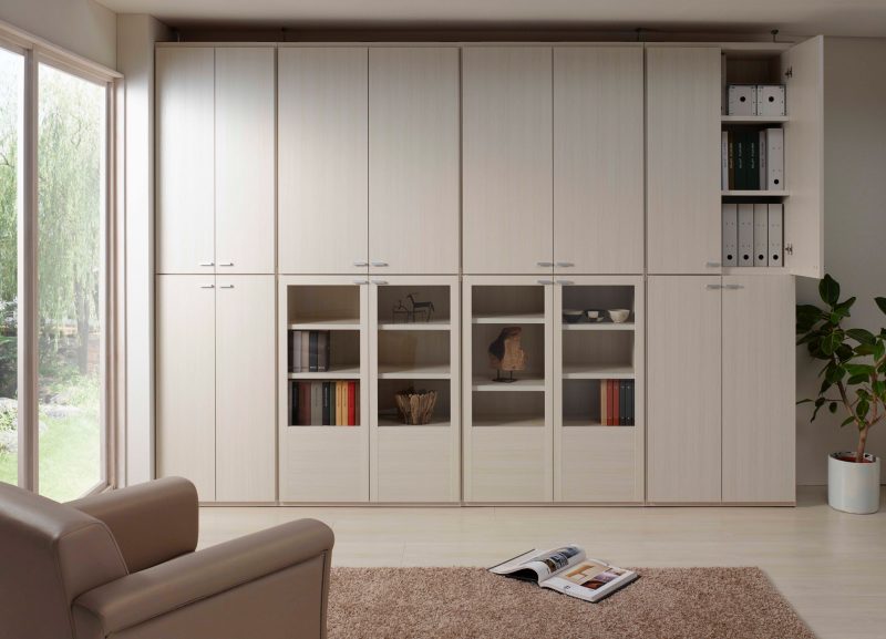 LIVING SHELF（リビングシェルフ）棚 板戸タイプ KFS-74【フナモコ】