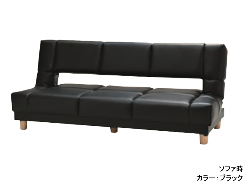 ソファーベッド ブラック ファブリック ソファ 新品 大特価 ベッド