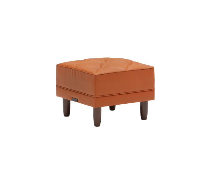 HR745 karimoku オットマン 本革+合皮 ブラウン系バイカラー カリモク