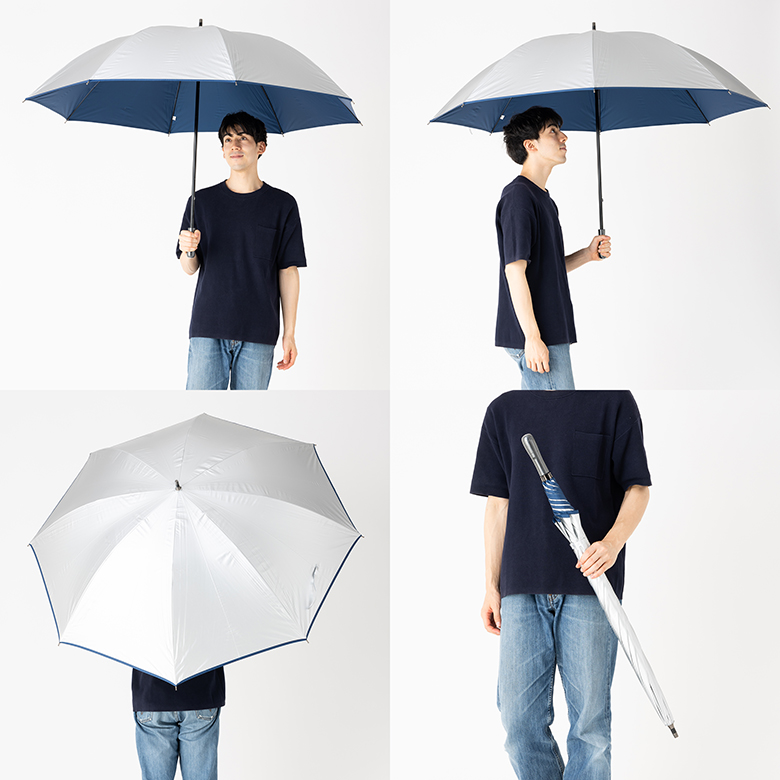 ゴルフ傘 シルバーキングサイズ手開き｜日傘専門店【リーベン】