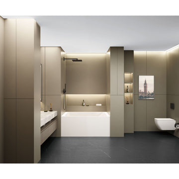 Kingston Tulare VTAP4836L22 - Aqua Eden 48-Inch Acrylic Rectangular 3-