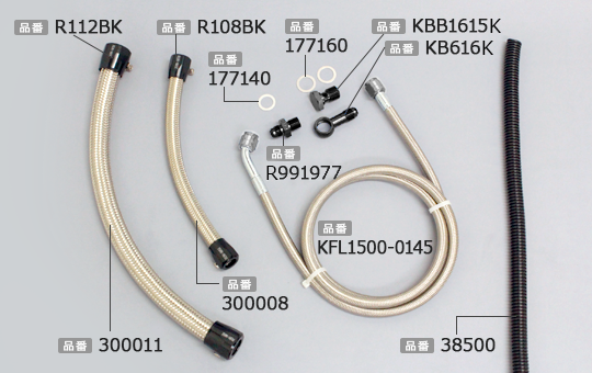 キノクニ ： パワーステアリングラインキット スカイライン（HR32