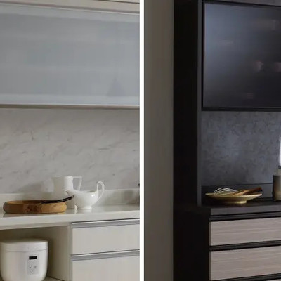 Pamouna パモウナ「KJシリーズ」食器棚 幅40〜240cm 全61色｜Pamouna