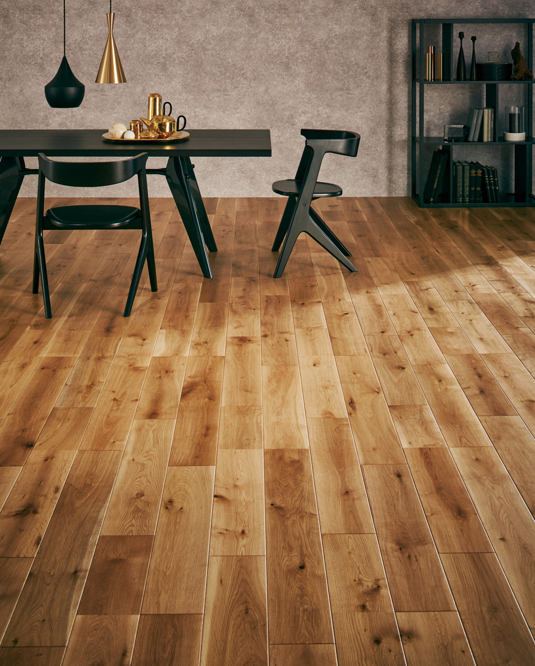 無垢材挽き板化粧フロア「Live Natural プレミアム RUSTIC」オーク N