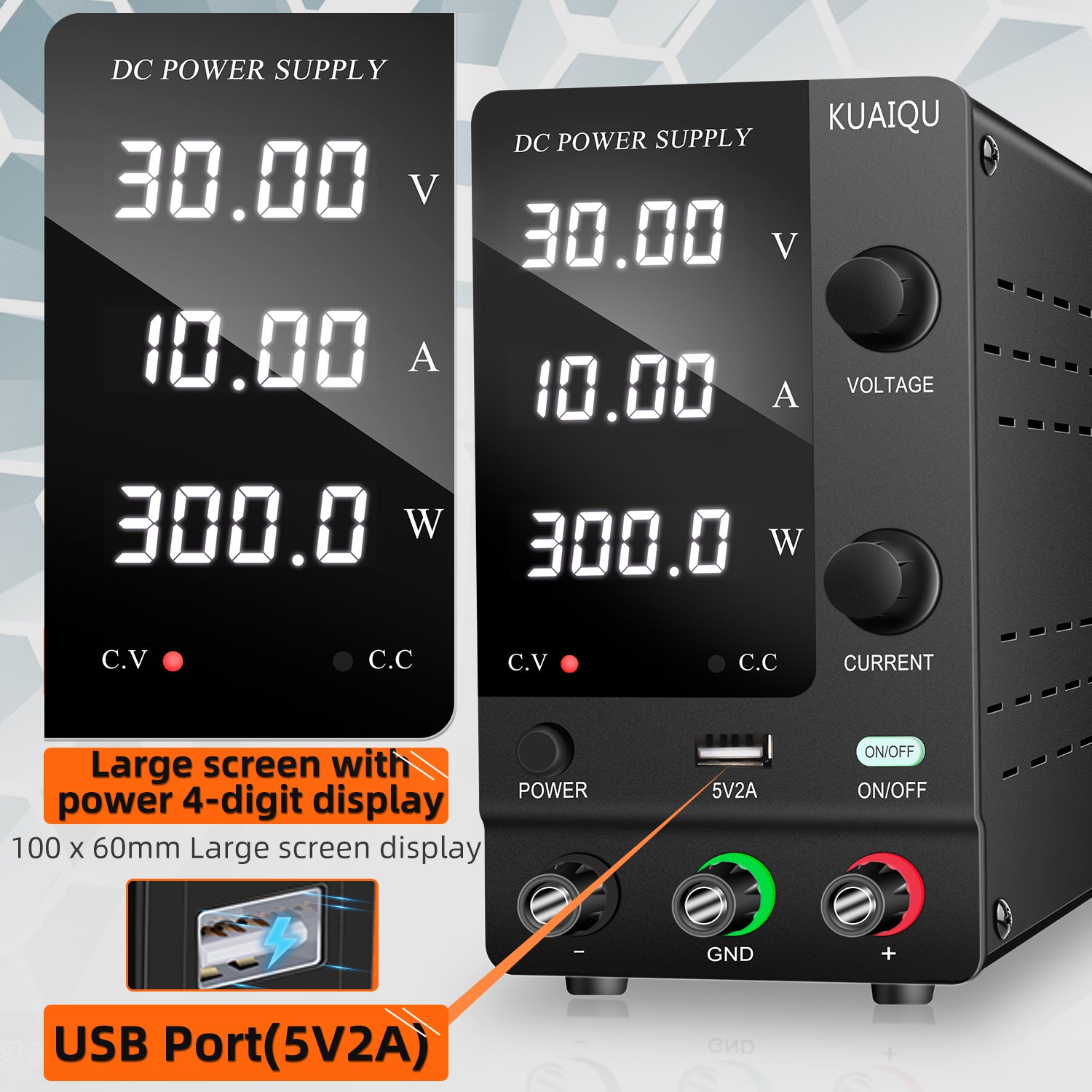 Industrial control 30V 10A DC Power Supply Portable power supply
