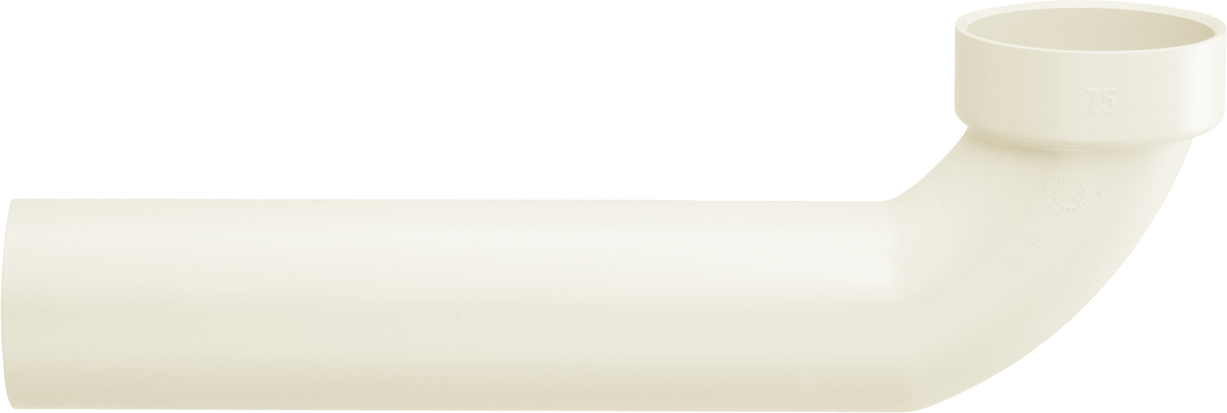 ロングサニタリーベンド（LSN-90BS）／ミルクホワイト色〈MW