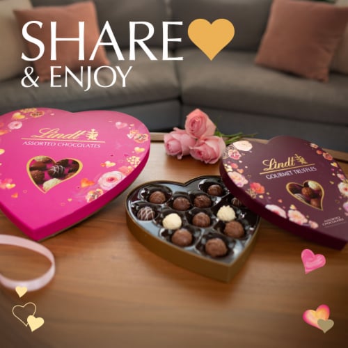 Lindt Valentine's Day Gourmet Truffles Assorted Chocolate Candy
