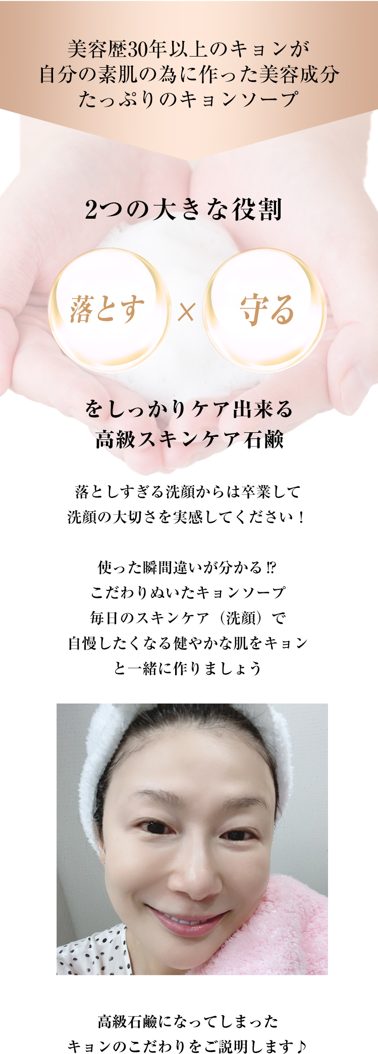 毛穴お掃除潤いハリ肌石鹸キョンソープ｜KYON BY KYON