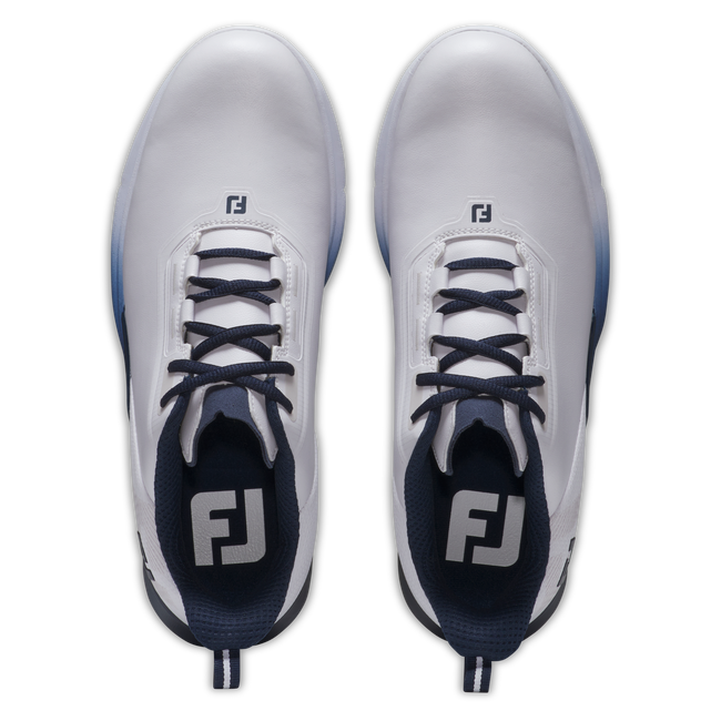 Footjoy Mens Golf Shoes Fuel White Navy Blue - House of Golf