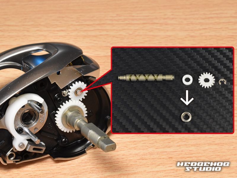 シマノ】16メタニウムMGL用 ウォームシャフトベアリング（+1BB）