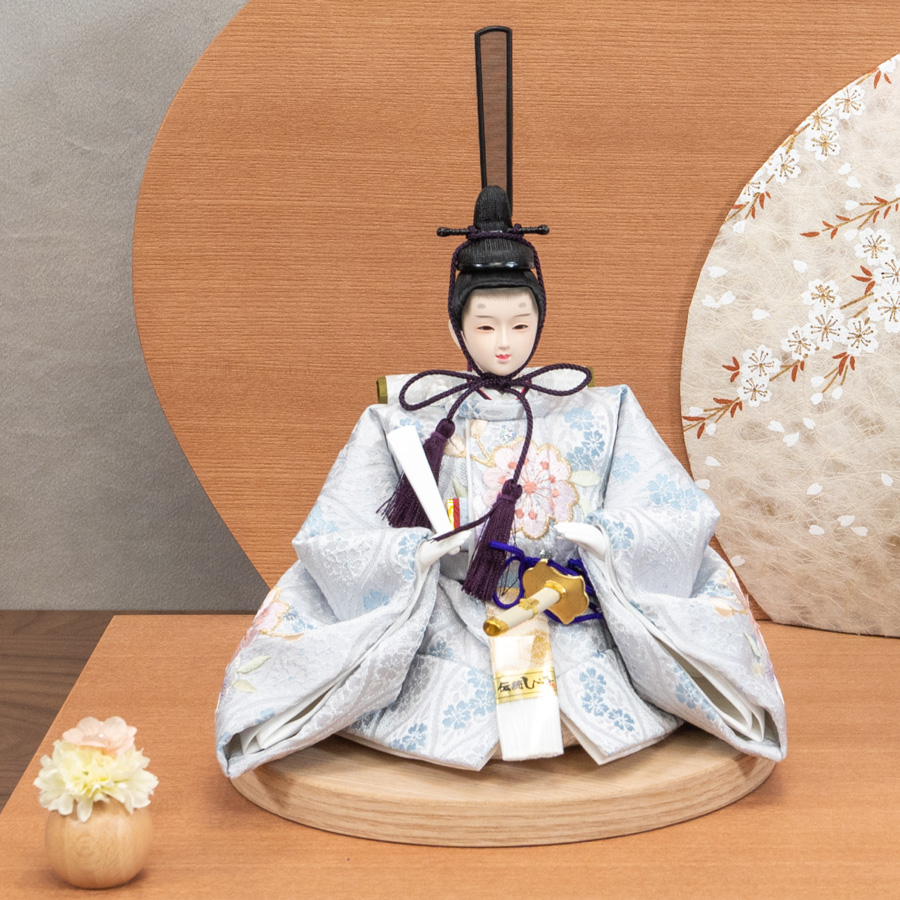 sirohuwaあおいひな枝垂れ桜LED親王飾りセット | 人形専門店「ピノキオ