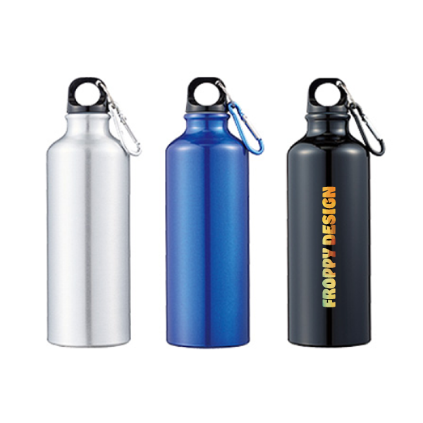 アルミスポーツボトル500(カラビナ付)【最安値308円】｜ノベルティ