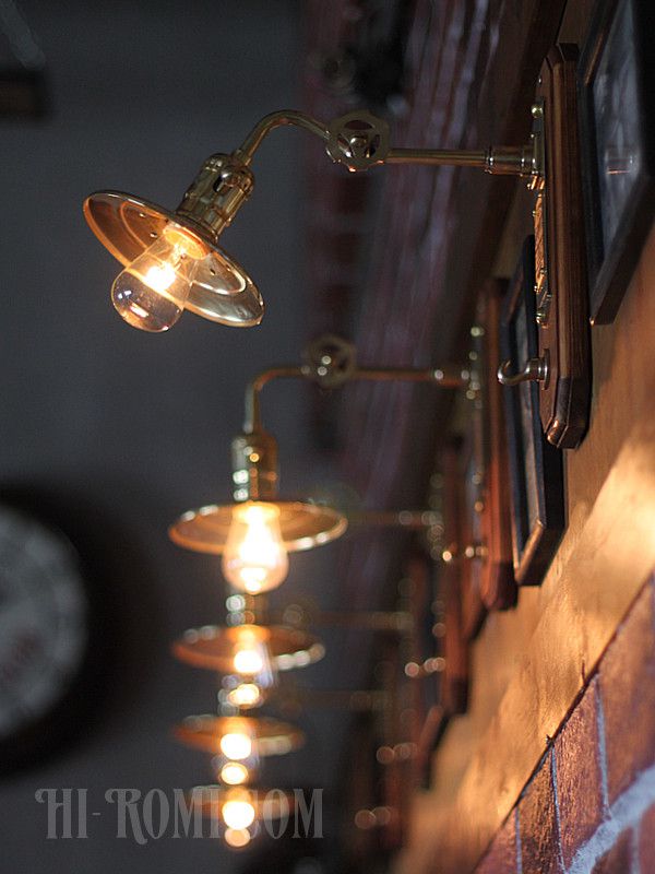 工業系壁掛け照明インダストリアルシェード＆フック付ブラケットライト