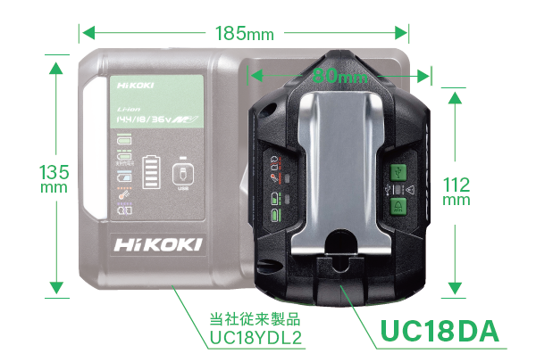USB対応充電器 ：UC18DA