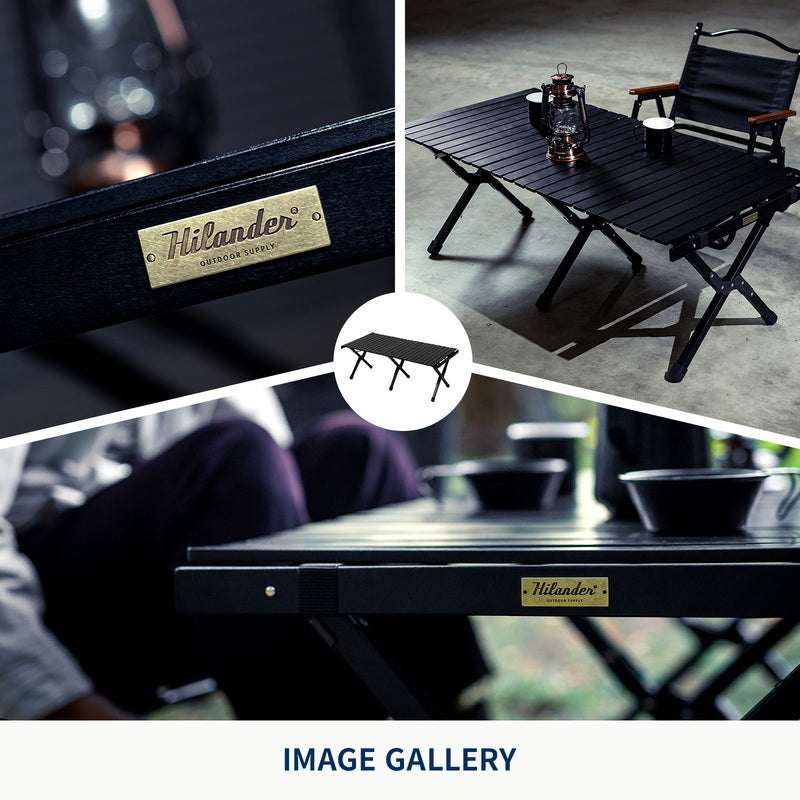 ウッドロールテーブルX Black Edition アウトドア