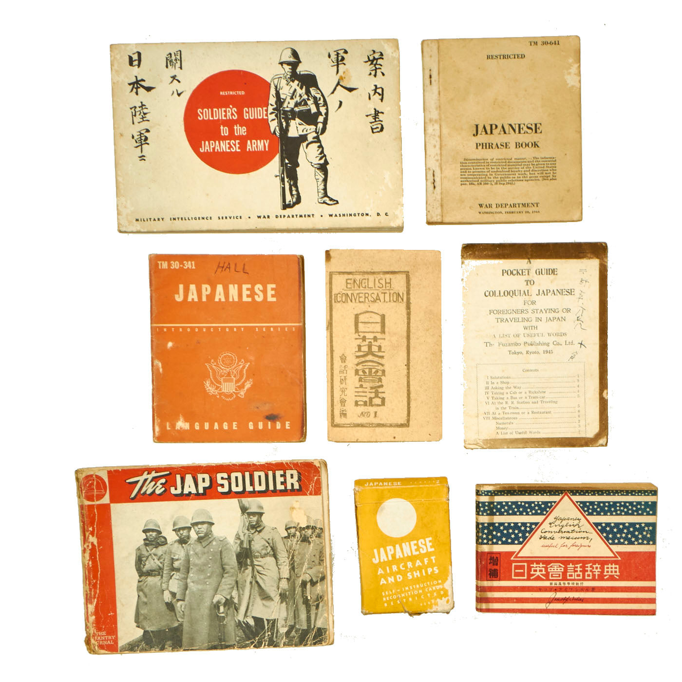 Original U.S. WWII Japanese Cultural Pocket Guides and Ephemera