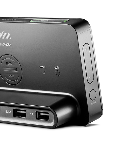 日本正規代理店品】 ブラウンBRAUNデジタルアラームクロック BNC020BK