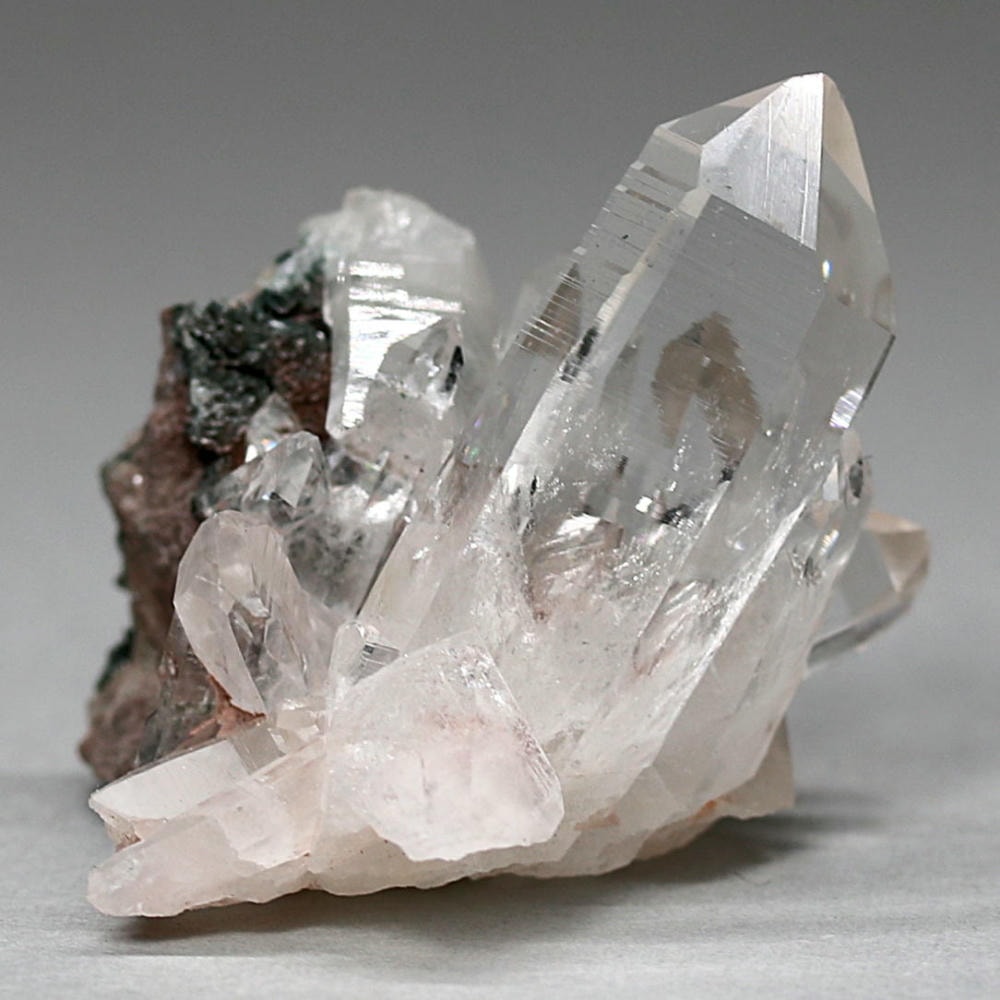 トップクォリティ]コロンビア産水晶クラスター/ほんのりピンク＆クロー