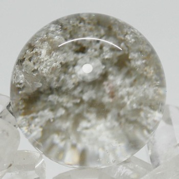 高品質]ブラジル産ガーデンクォーツ丸玉/庭園水晶スフィア（直径22.4mm