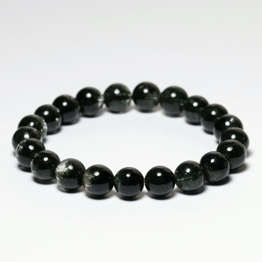 高品質++]ディープグリーンガーデンクォーツブレスレット/庭園水晶