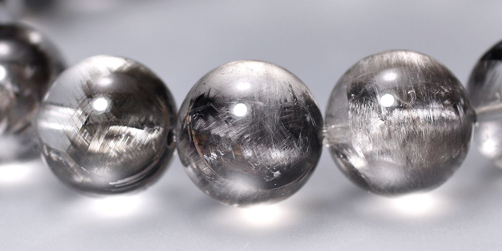 トップクォリティ]プラチナルチルクォーツブレスレット（約11.5mm玉