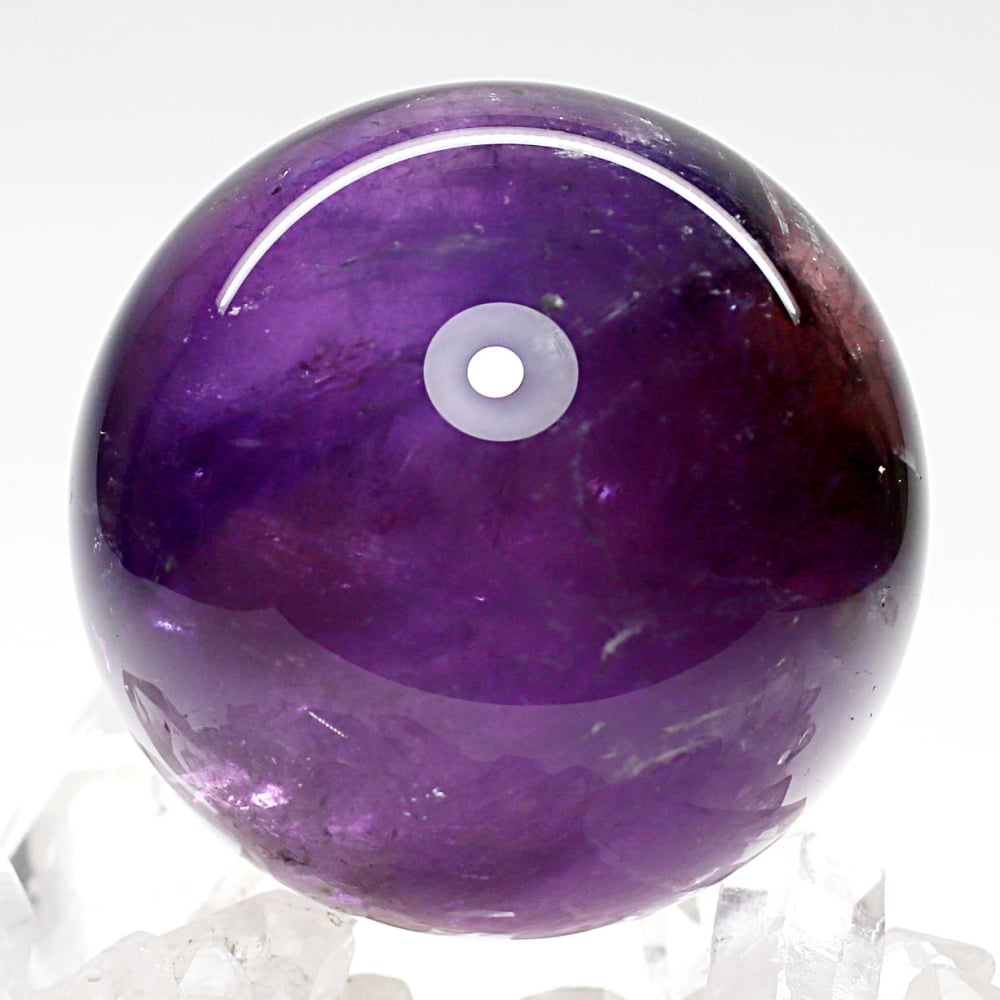 高品質]ブラジル産アメジスト丸玉/スフィア（球体直径55.3mm） - 埼玉