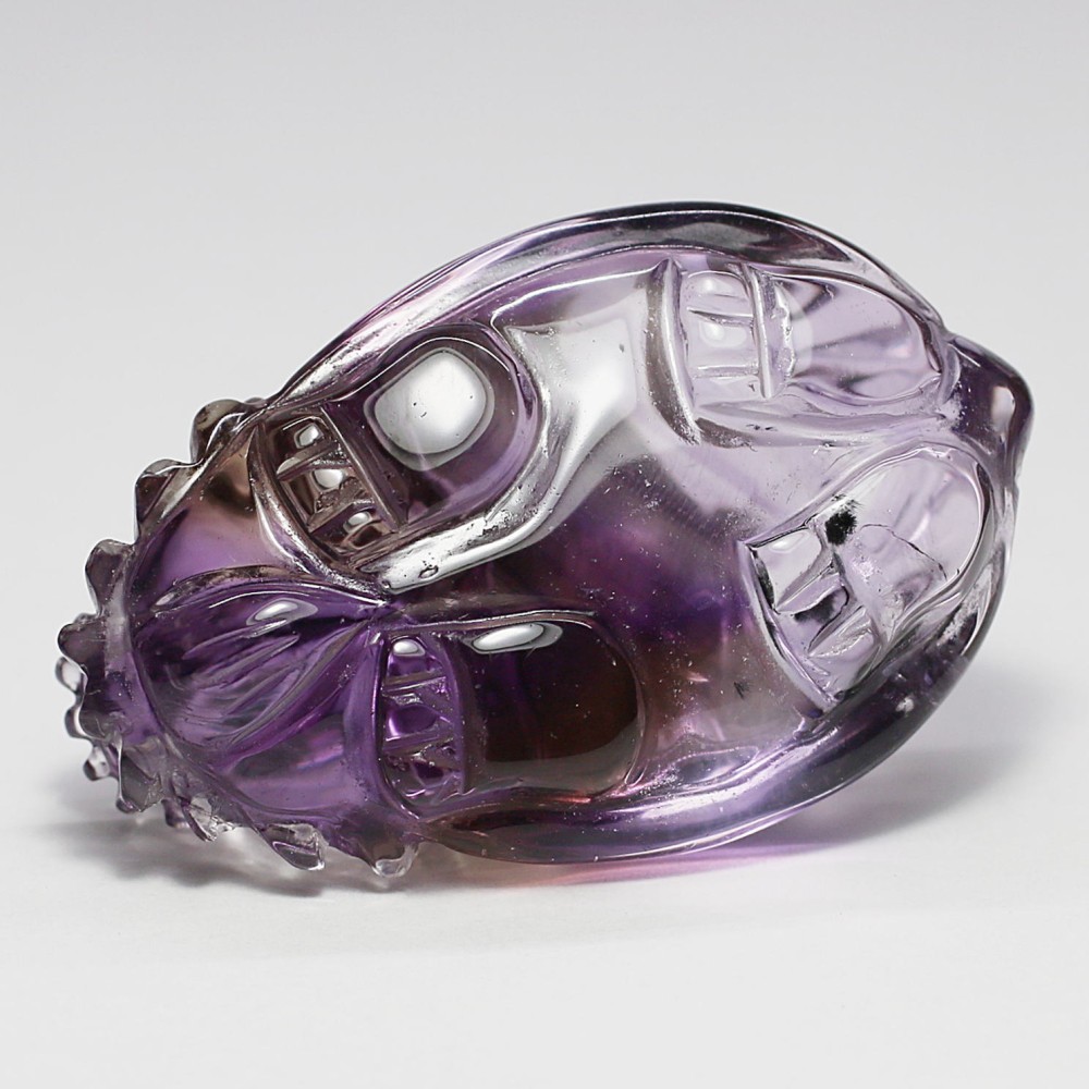 トップクォリティ]ロマネサイトインアメジスト彫刻/アメトリン（龍亀