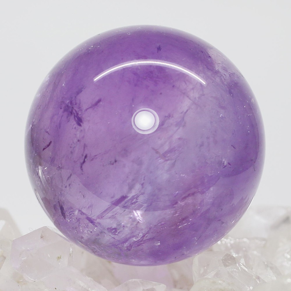 ブラジル産]アメジスト丸玉/スフィア（直径46.2mm） - 埼玉県吉川市の