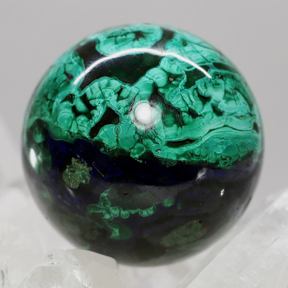 希少・高品質] ペルー産アズロマラカイト丸玉/スフィア（球体直径33.8