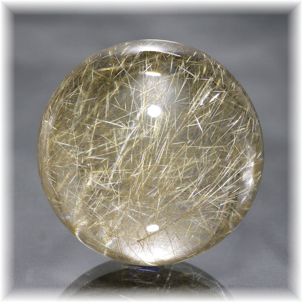 ブラジル産]ゴールドルチルクォーツ丸玉/スフィア - 埼玉県吉川市の