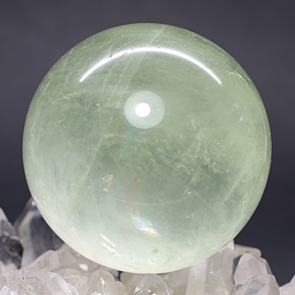 高品質]グリーンカルサイト丸玉/スフィア（直径約63.0mm） - 埼玉県
