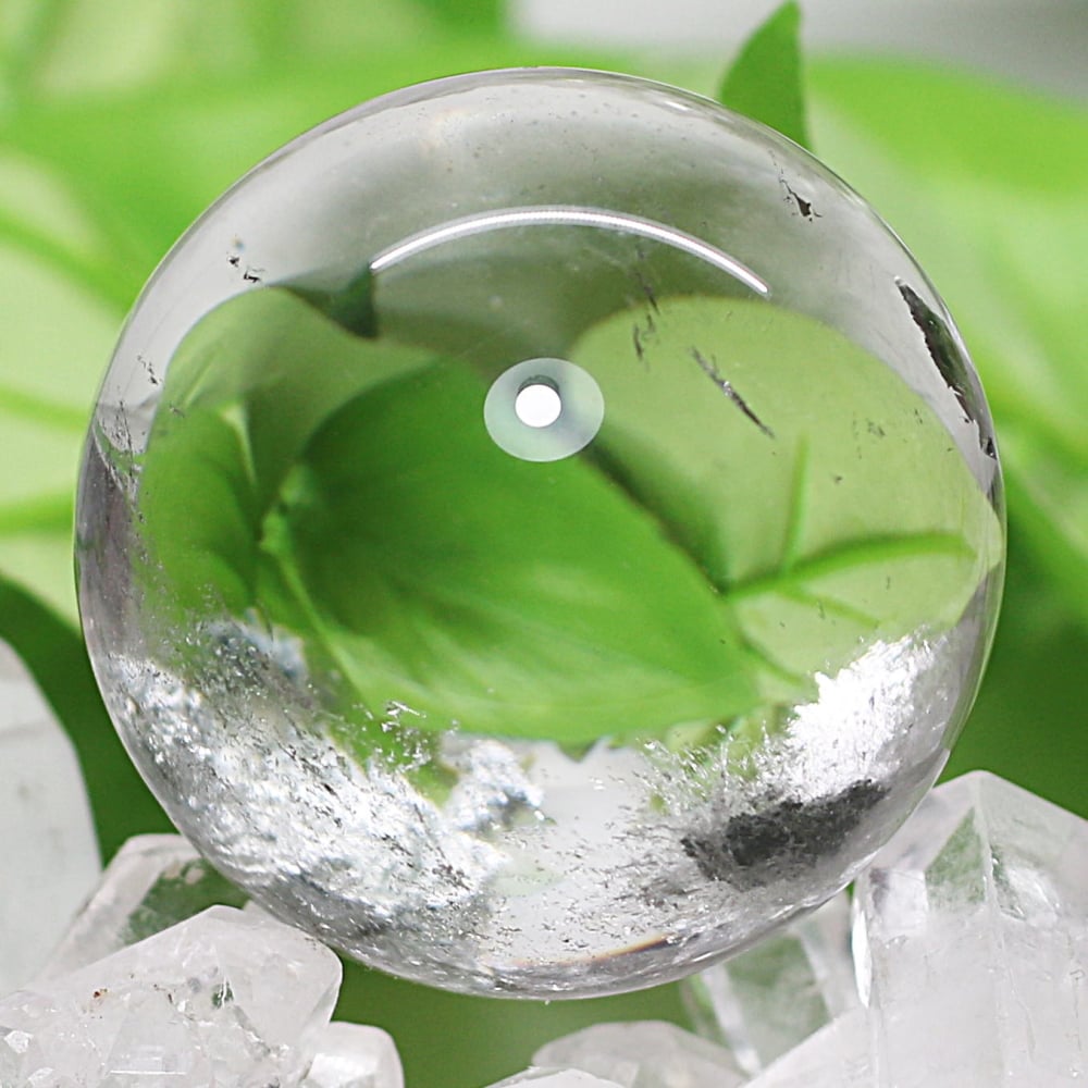 高品質]ガーデンクォーツ丸玉/ガーデン水晶スフィア（球体直径40.1mm