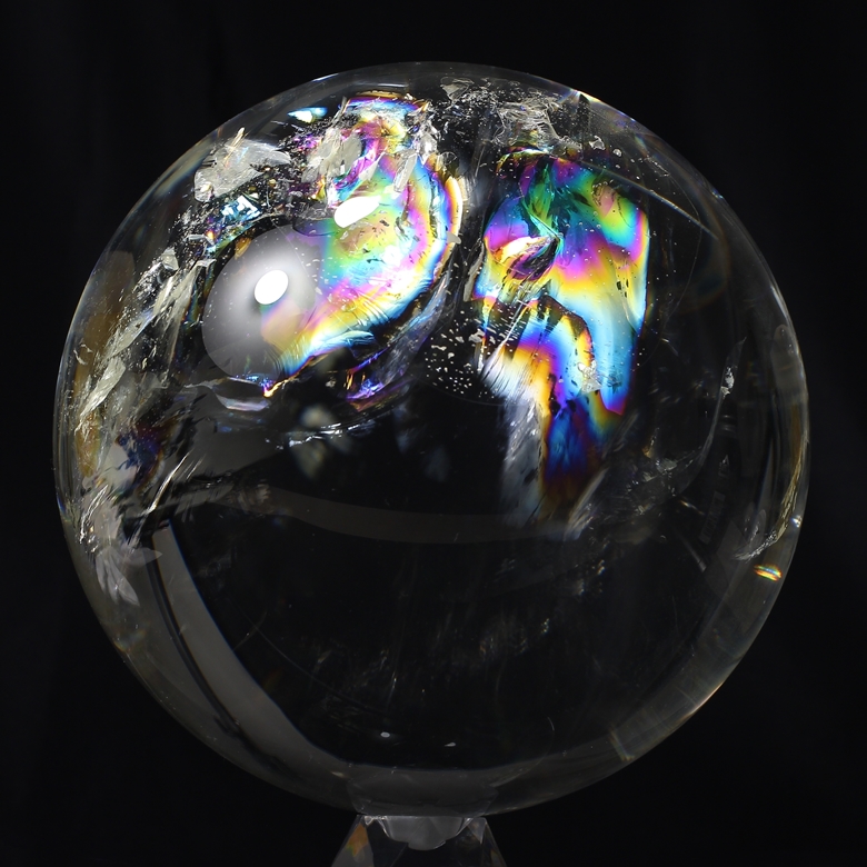 スーパートップクオリティ]レインボー水晶丸玉/アイリスクォーツ