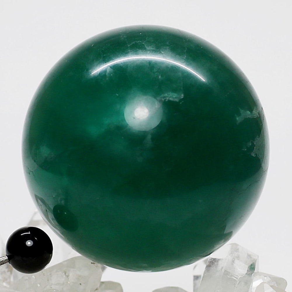 高品質]グリーンフローライト丸玉/蛍石スフィア（球体直径55mm