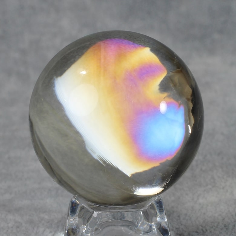 スーパートップクォリティ]レインボーシトリン丸玉/スフィア（46.8mm