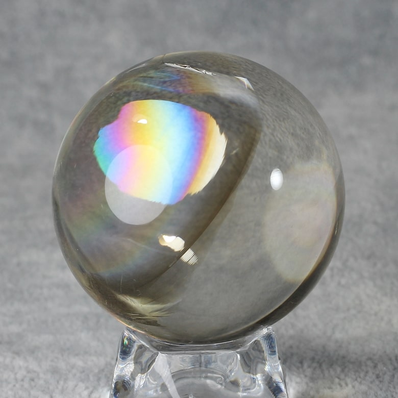 スーパートップクォリティ]レインボーシトリン丸玉/スフィア（46.8mm