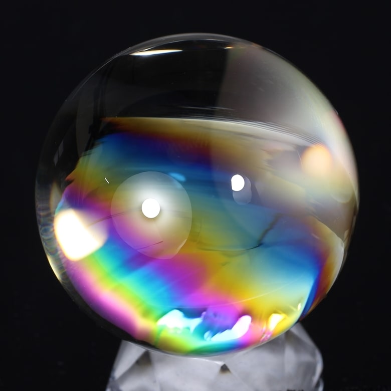 スーパートップクォリティ]レインボーシトリン丸玉/スフィア（46.8mm