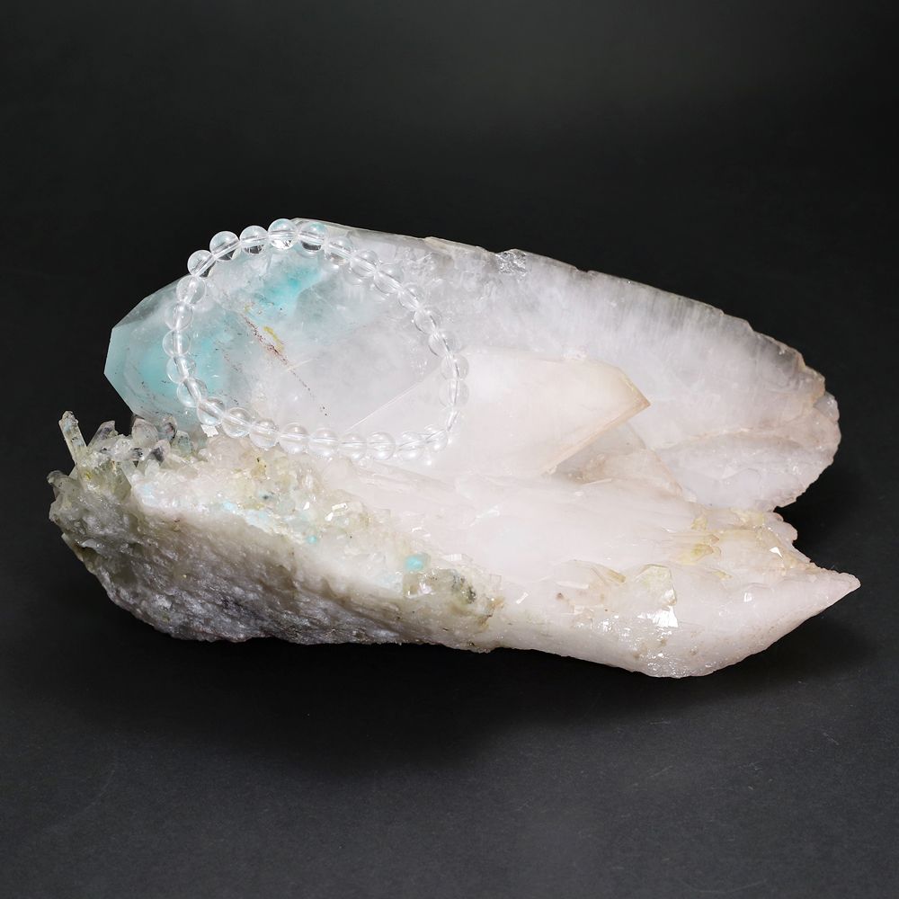 激レア]アホーアイトインクォーツクラスター/原石（全長約174mm