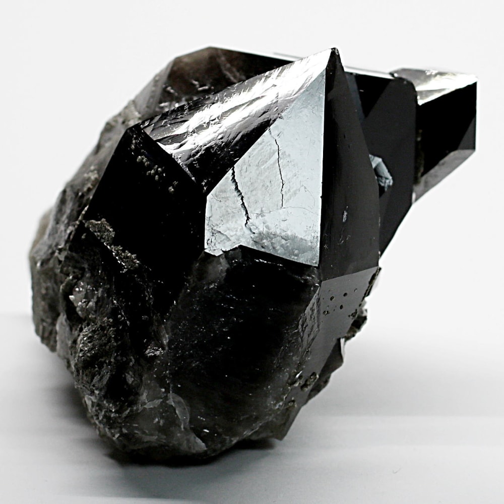 山東省産]天然モリオン原石（黒水晶クラスター） - 埼玉県吉川市の